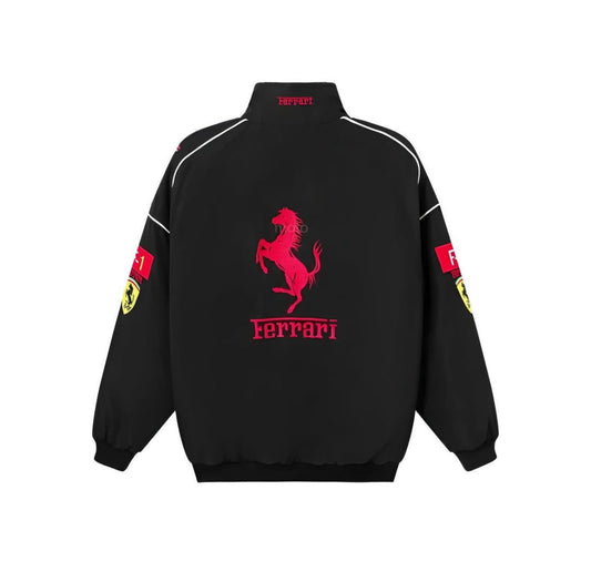 Black Ferrari Racing Jacket: A Stylish Tribute to Ferrari’s Legacy-Unisex