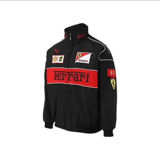 Black Ferrari Racing Jacket: A Stylish Tribute to Ferrari’s Legacy-Unisex