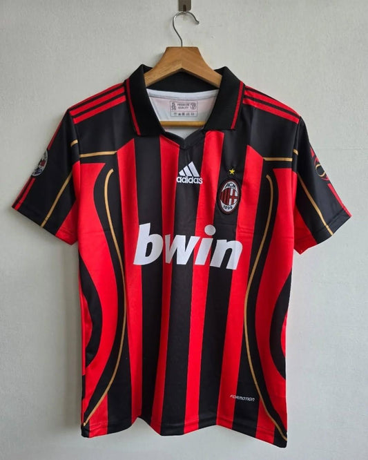 AC Milan Maldini Home Half Sleeve Embroidery Collar[[[A055]]](("HSCLE"))