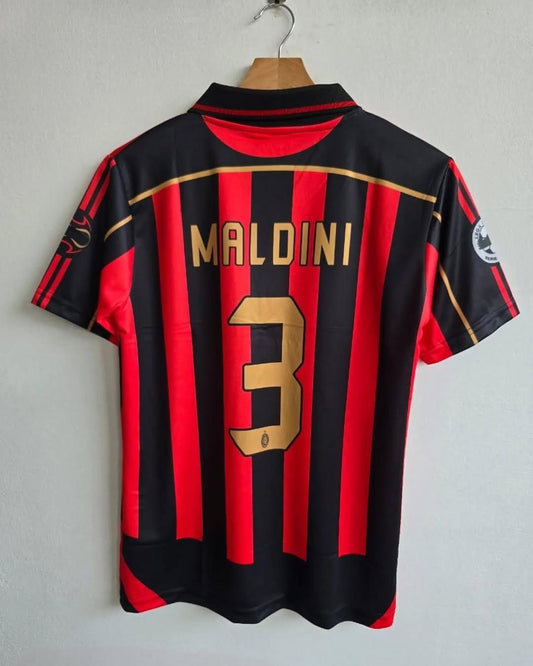 AC Milan Maldini Home Half Sleeve Embroidery Collar[[[A055]]](("HSCLE"))