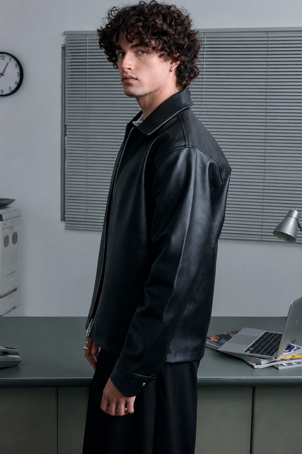 Stylish Black Leather Jacket - by PURESINS