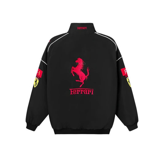 Black Ferrari Racing Jacket: A Stylish Tribute to Ferrari’s Legacy-Unisex