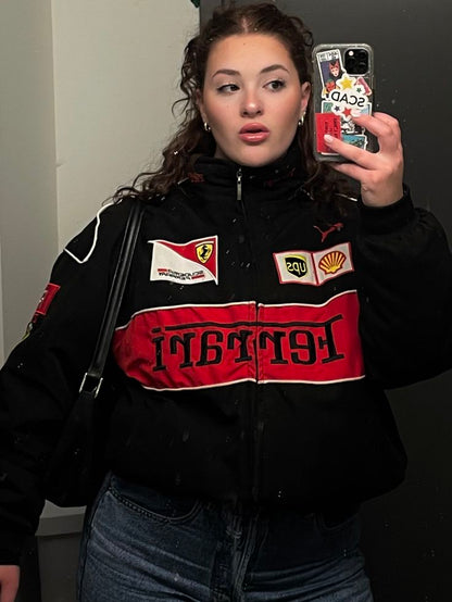 Black Ferrari Racing Jacket: A Stylish Tribute to Ferrari’s Legacy-Unisex