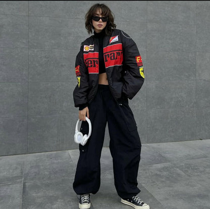 Black Ferrari Racing Jacket: A Stylish Tribute to Ferrari’s Legacy-Unisex