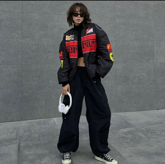 Black Ferrari Racing Jacket: A Stylish Tribute to Ferrari’s Legacy-Unisex