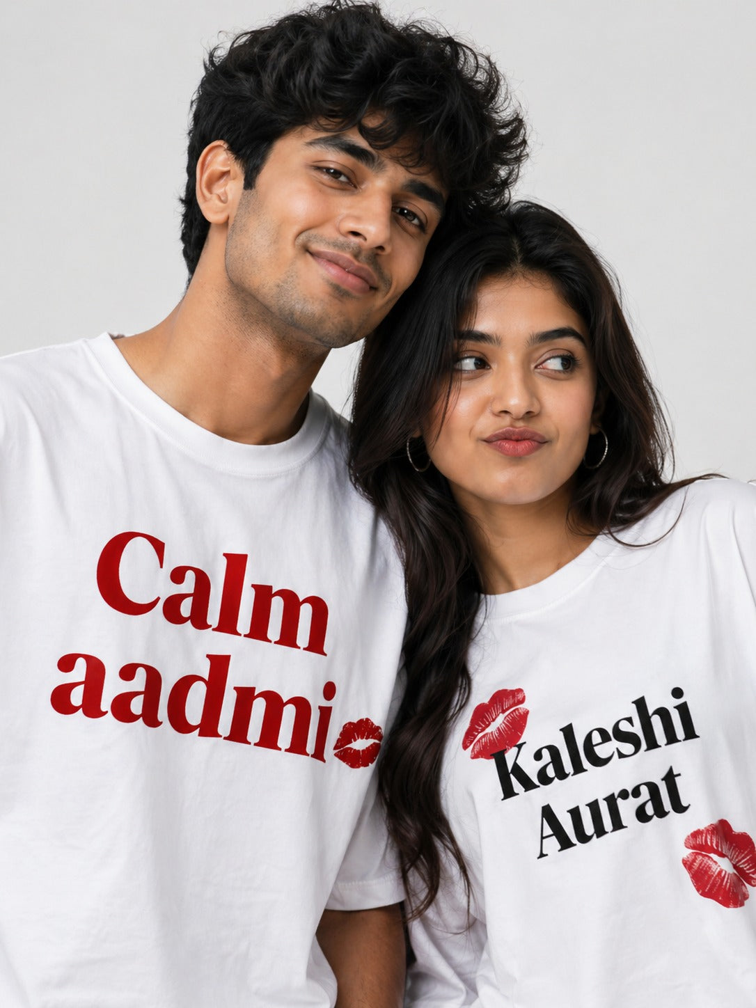 Kaleshi aurat calm admi oversized couple t-shirt