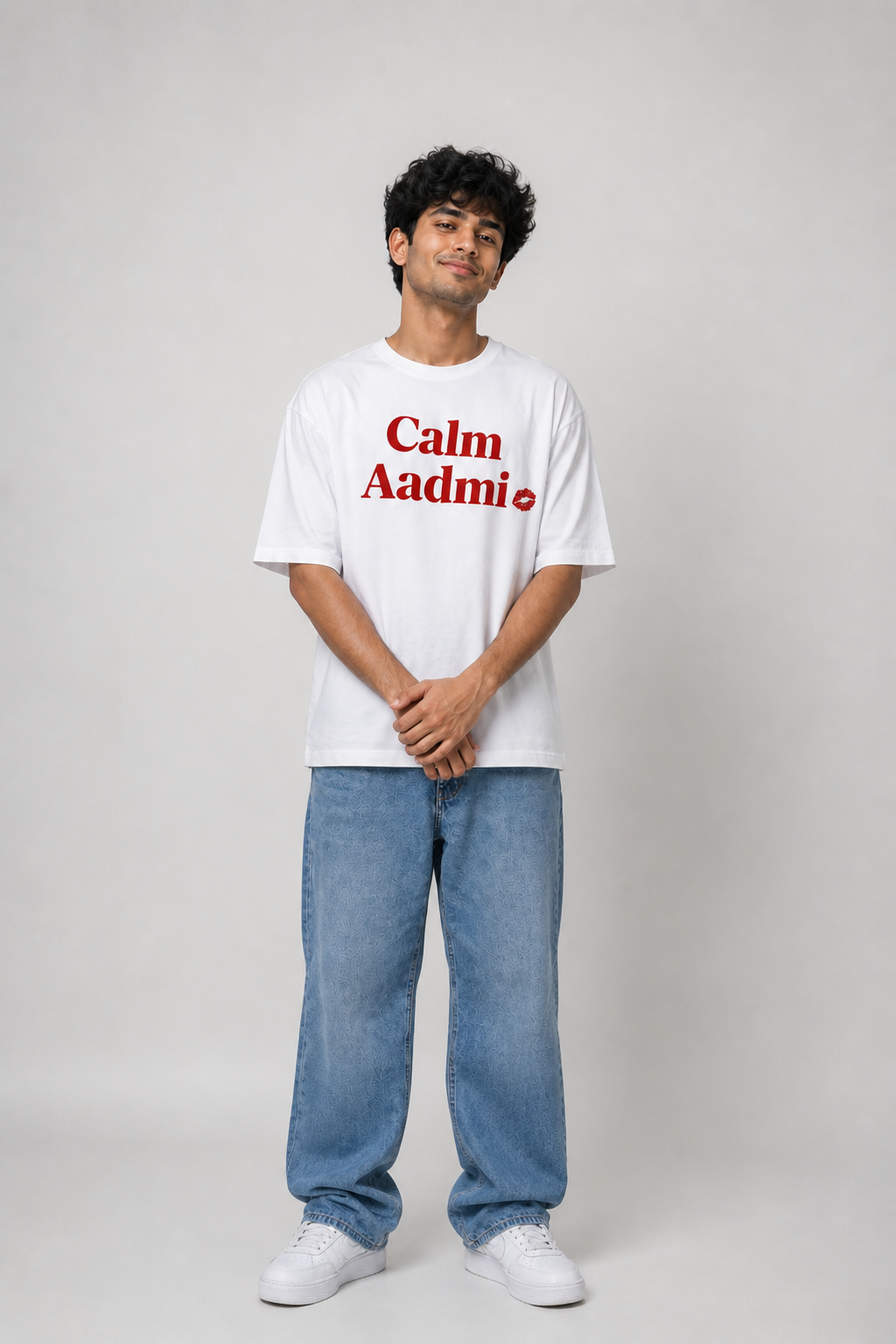 “Calm Aadmi” oversized t-shirt
