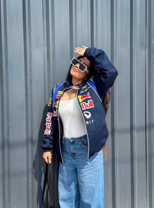 Red Bull Vintage Embroidered Jacket – Classic Motorsport Icon