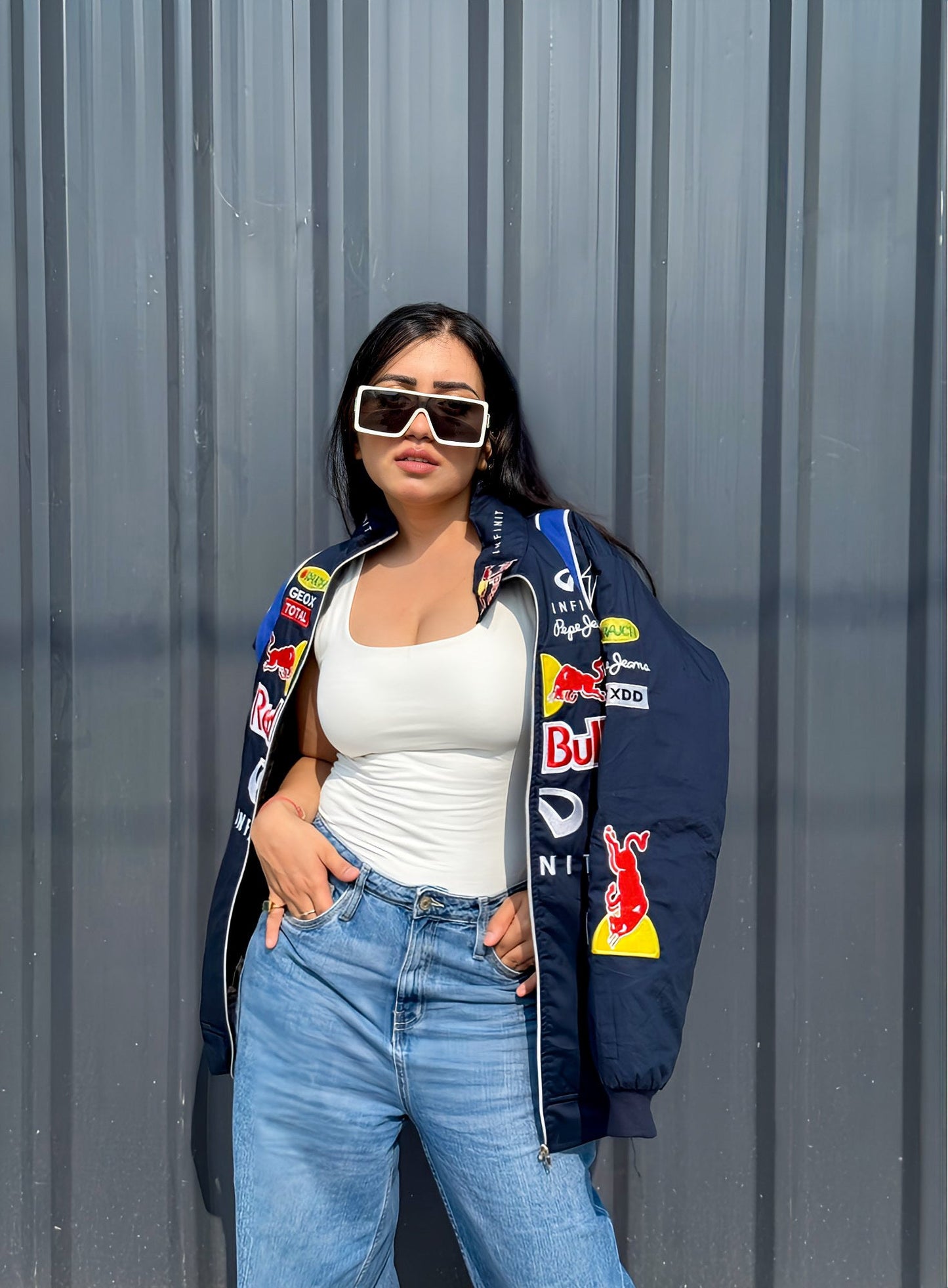 Red Bull Vintage Embroidered Jacket – Classic Motorsport Icon