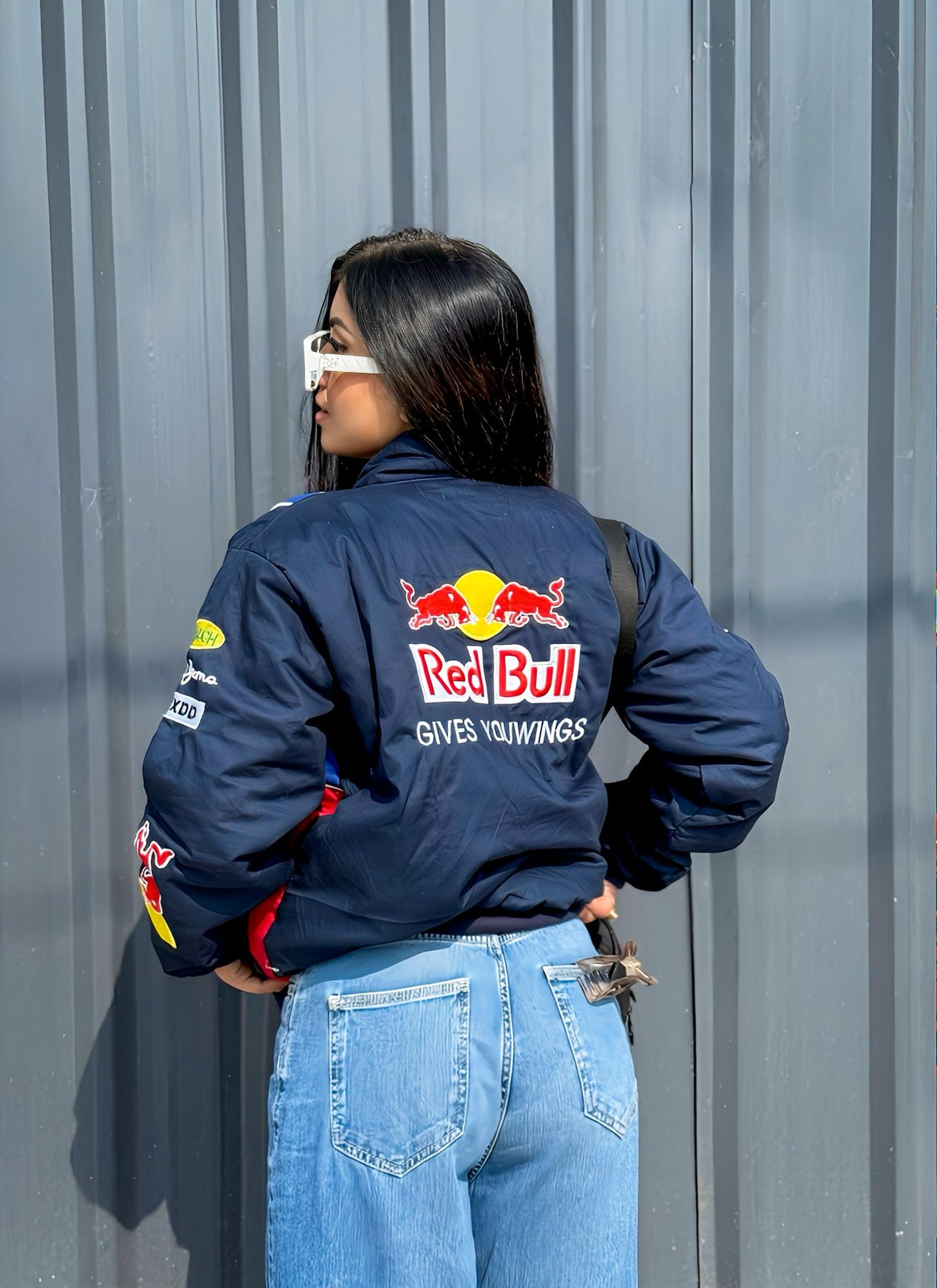 Red Bull Vintage Embroidered Jacket – Classic Motorsport Icon