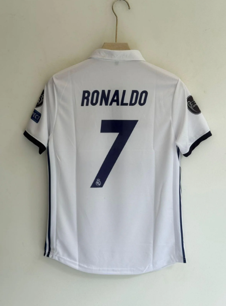 Real Madrid 2016-17 Home Half sleeve Embroidery((RONALDO))