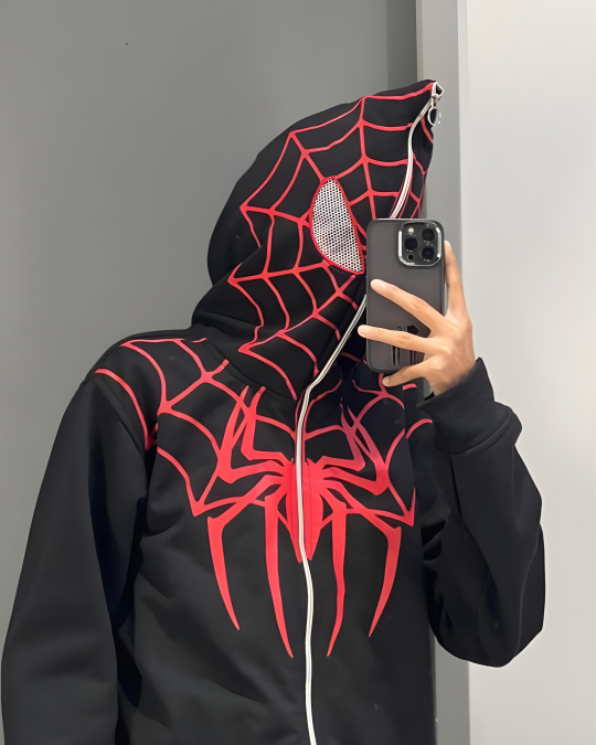 black spider man hoddiee unisex